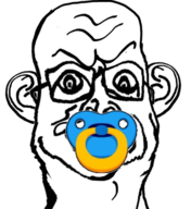 angry animated baby closed_mouth distorted ear gif glasses pacifier soyjak subvariant:darwin variant:sidson // 520x566 // 120KB