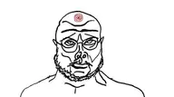 artist:timecop bald beard closed_mouth dr_genessier ear eyebrows eyes_without_a_face forehead_lines genessier glasses les_yeux_sans_visage looking_up neck nose red_dot subvariant:genessid target variant:sidson white_background // 918x513 // 65KB