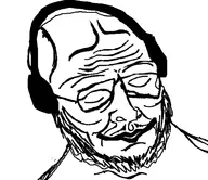 bald beard calm closed_eyes closed_mouth forehead_lines headphones listening_to_music mustache nose variant:sidson white_background // 916x791 // 163KB