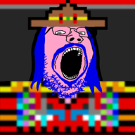 blue_hair buck_teeth character:vinluv hat red_nose soyjak variant:gapejak // 1171x1171 // 119KB