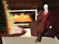 artist:woozier christmas full_body robe sidson_city smirk stubble suit variant:sidson wrinkles // 720x540 // 63KB
