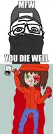 anime_female glasses gore hat i_hate_anime impact_font mask variant:sidson // 650x1635 // 190KB