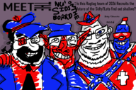artist:vinluv big_eyes captain_sid cartoon character:captain_sid character:cherry_colla character:chery_colary character:coalfarmer character:sidtrick cherry_cola chery_cola coalfarmer confederate_flag drawn ears editorial eyepatch goblin red_nose sidtrick sidty_chronicles // 1168x770 // 105KB