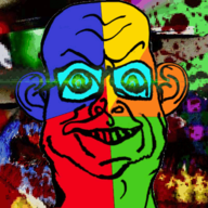 animated baby colorful gif looking_at_you mustache nose nostril nostrils pencil_mustache subvariant:darwin teeth teeth_showing variant:sidson wrinkles // 400x400 // 1.4MB