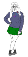 artist:qwefgbxcv dress kirkiversary libtard looking_at_you sabrina_messa skirt subvariant:sheila woman // 883x1818 // 111KB